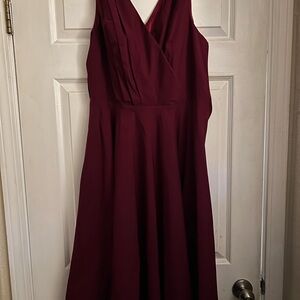 Grace Karin Deep Red Midi Dress